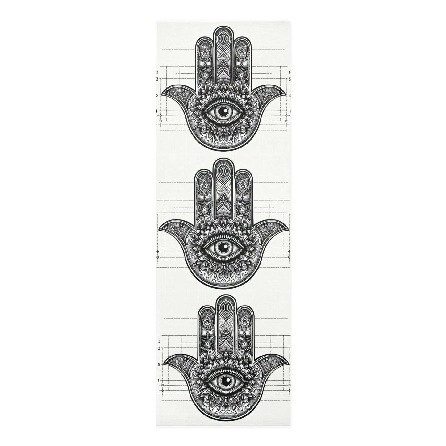 Mandala Hand Foam Yoga Mat - Non-Slip Exercise Mat for Mindfulness and Relaxation