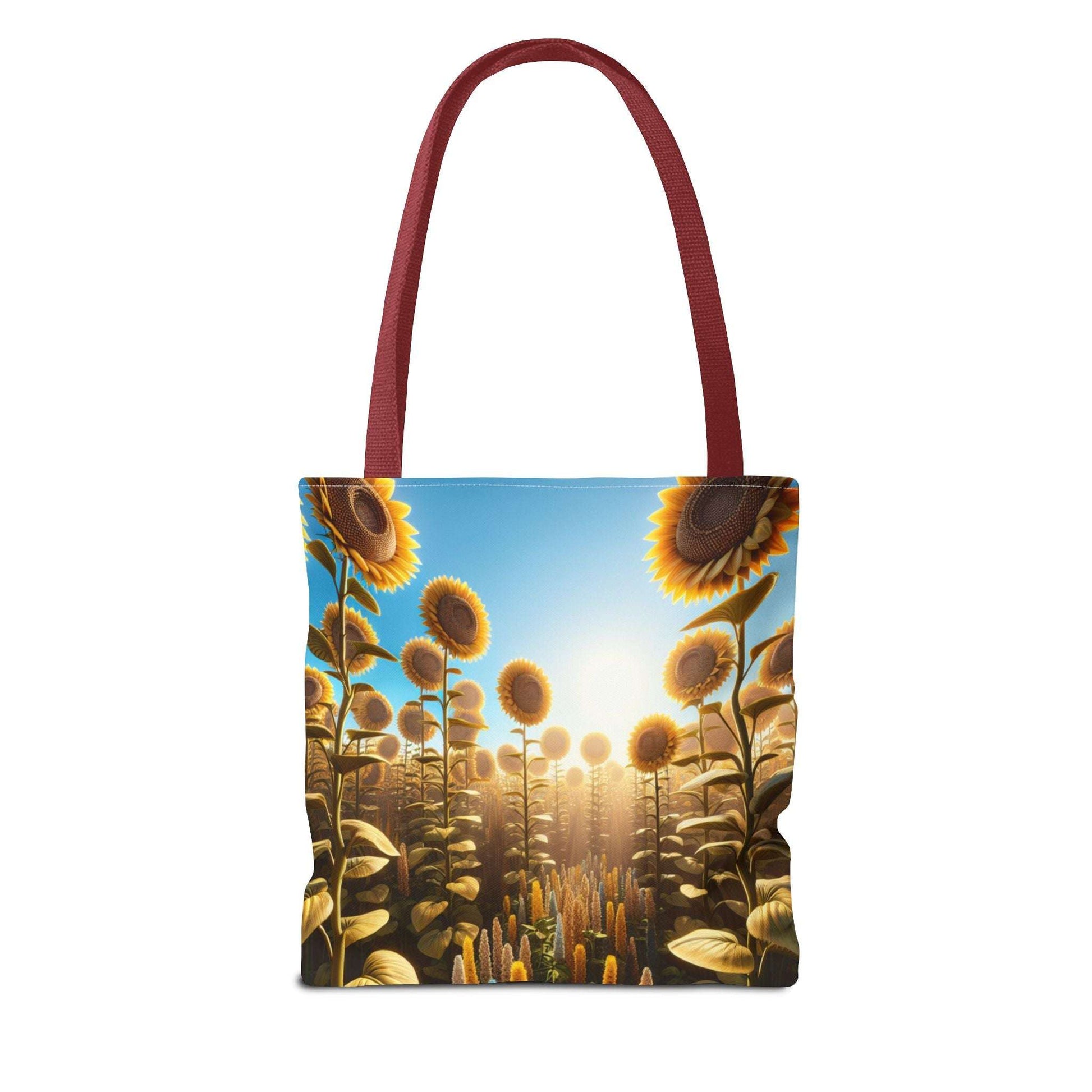 Sunflower Fields Tote Bag - Stylish & Eco-Friendly Transportation for Nature Lovers