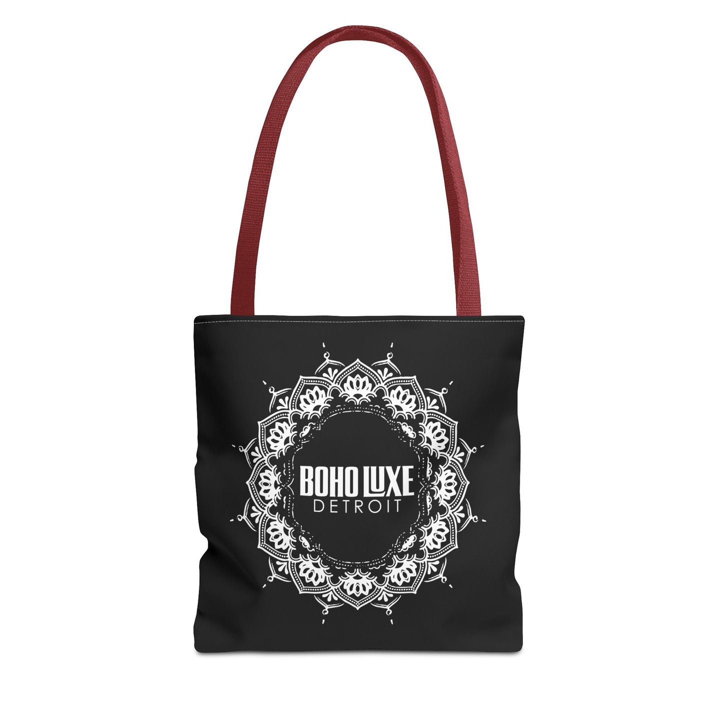 Boho Luxe Detroit Tote Bag - Stylish Everyday Black Canvas Bag