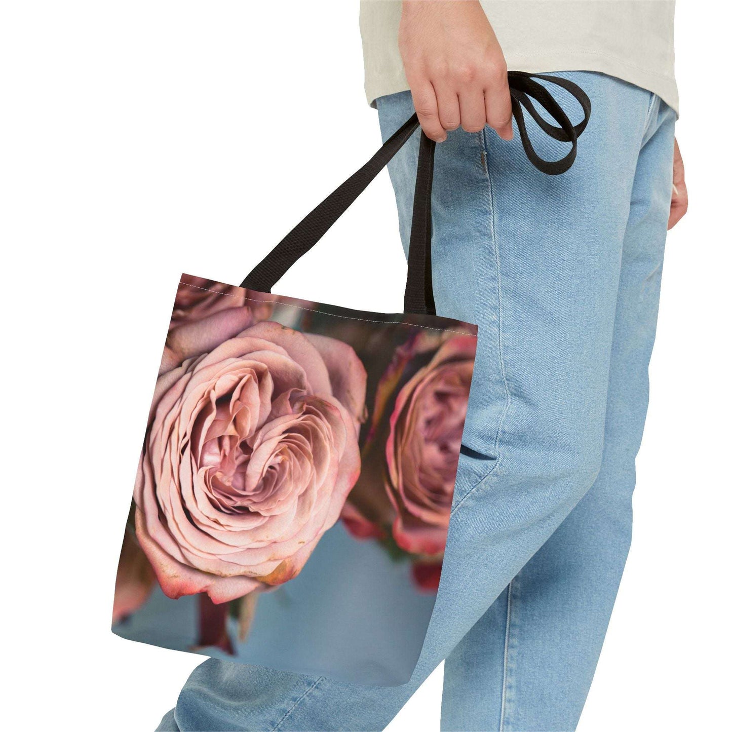 Elegant Floral Tote Bag - Vintage Rose Design for Everyday Use