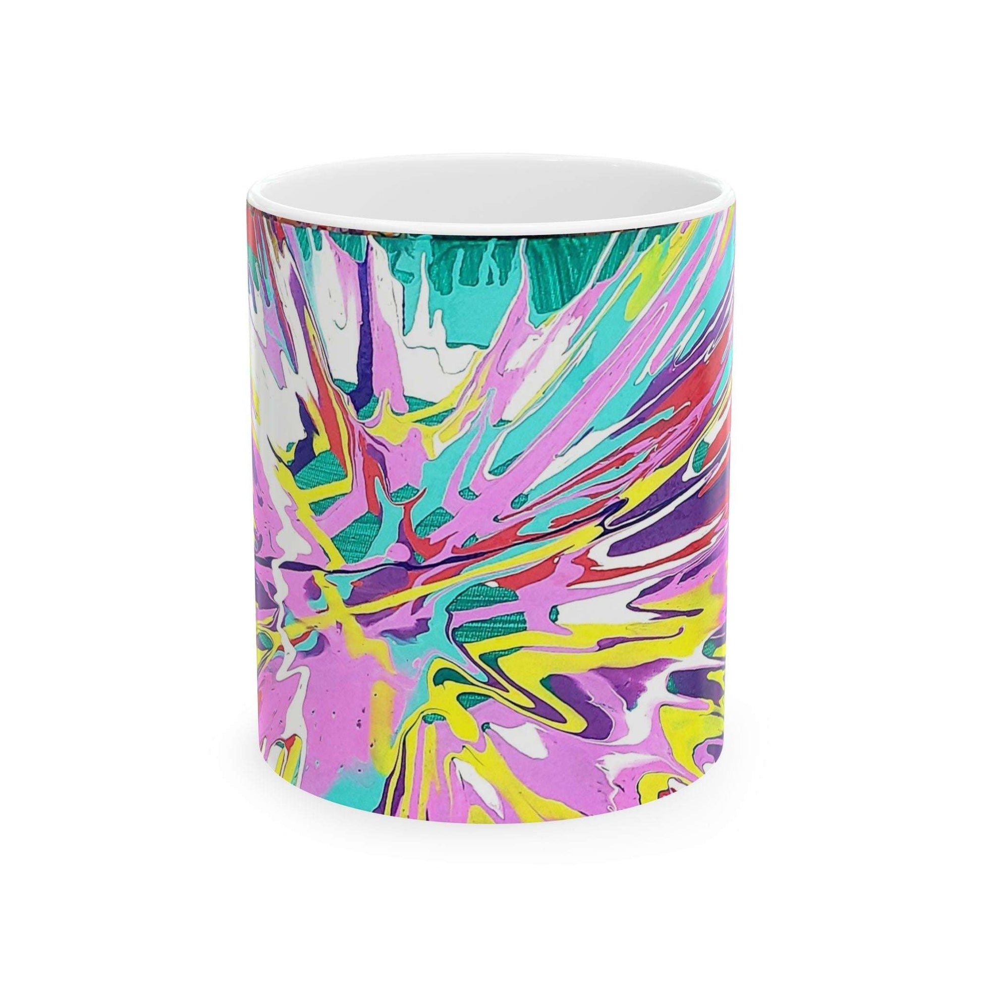 Colorful Abstract Ceramic Mug - Perfect for Coffee Lovers and Gifting