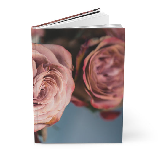 Blush Rose Hardcover Journal – Elegant Floral Design for Creative Minds