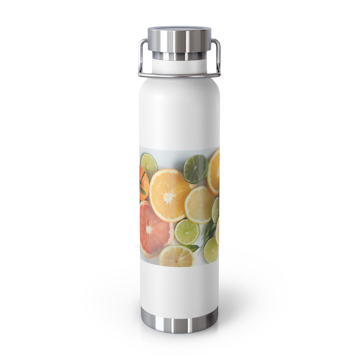 Citrus Splash Insulated Water Bottle - 22oz Copper Vacuum Flask