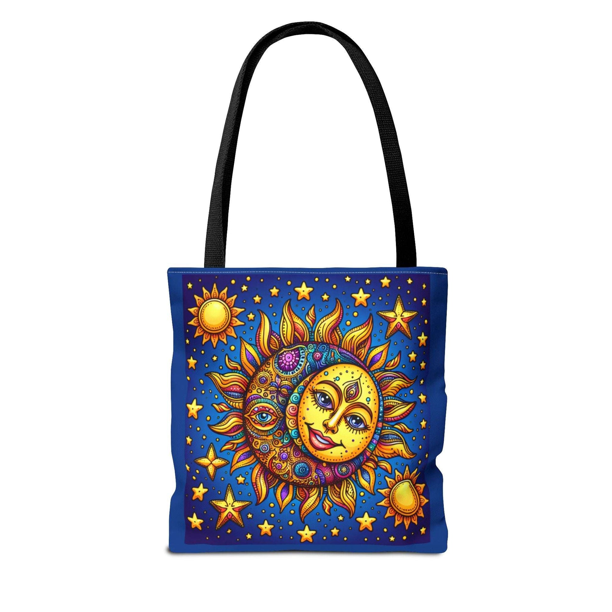 Sun and Moon Boho Tote Bag – Colorful Celestial Design for Every Occasion