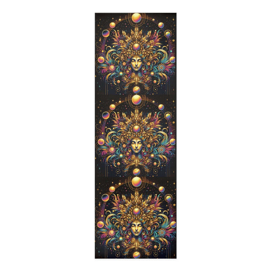 Cosmic Goddess Foam Yoga Mat - Vibrant Spiritual Design for Mindfulness and Meditation