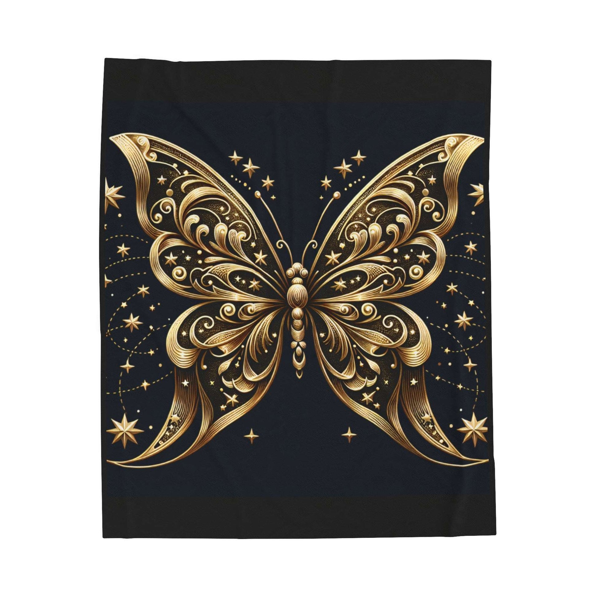 Luxurious Butterfly Pattern Velveteen Plush Blanket - Cozy Home Decor Gift