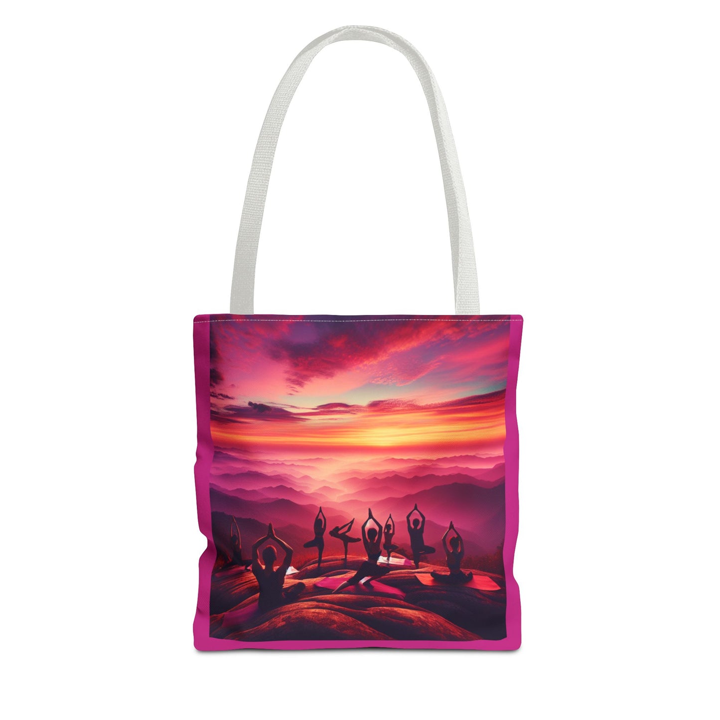 Yoga Sunset Tote Bag - Vibrant Spiritual Design