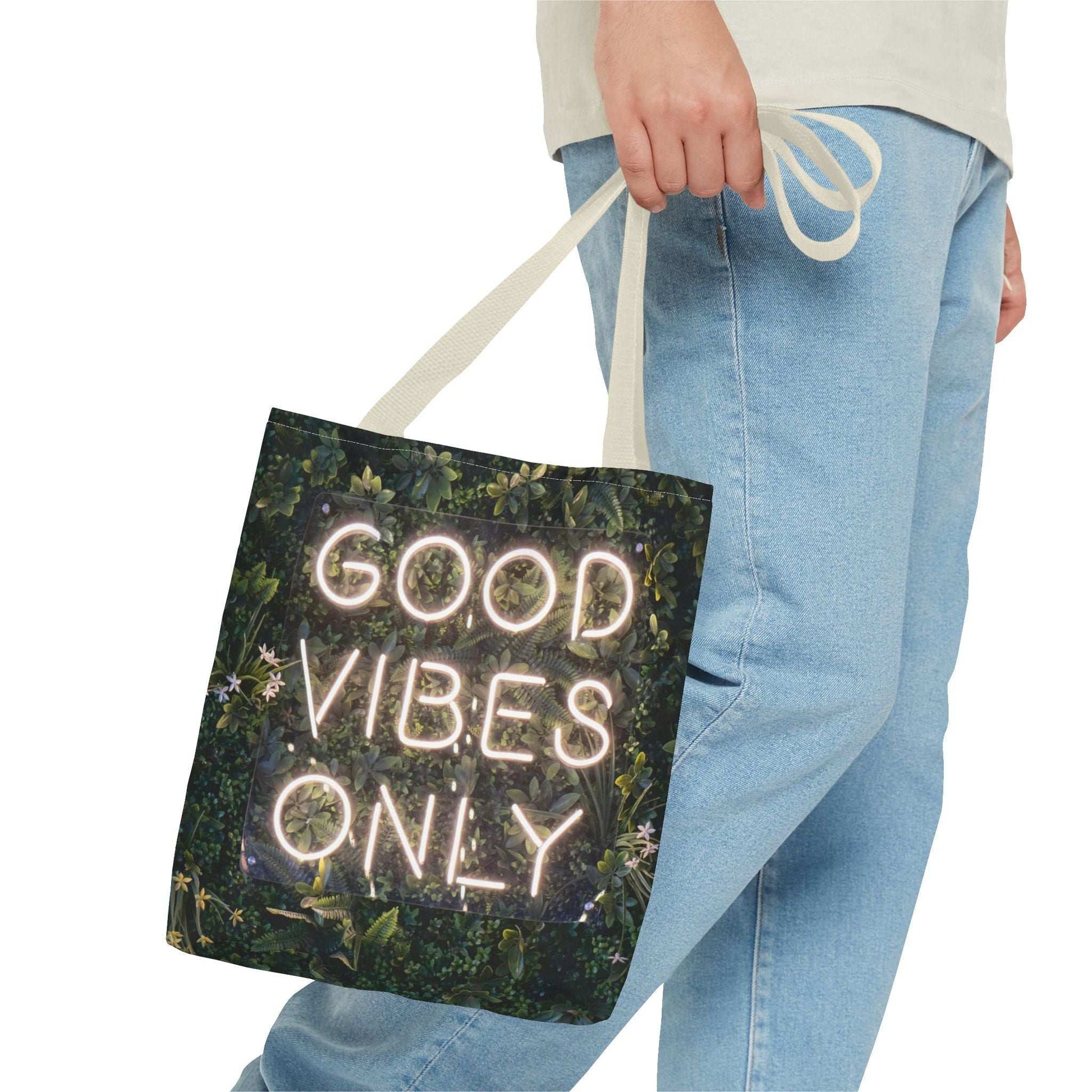 Good Vibes Only Tote Bag - Stylish Eco-Friendly Carryall for Positive Energy