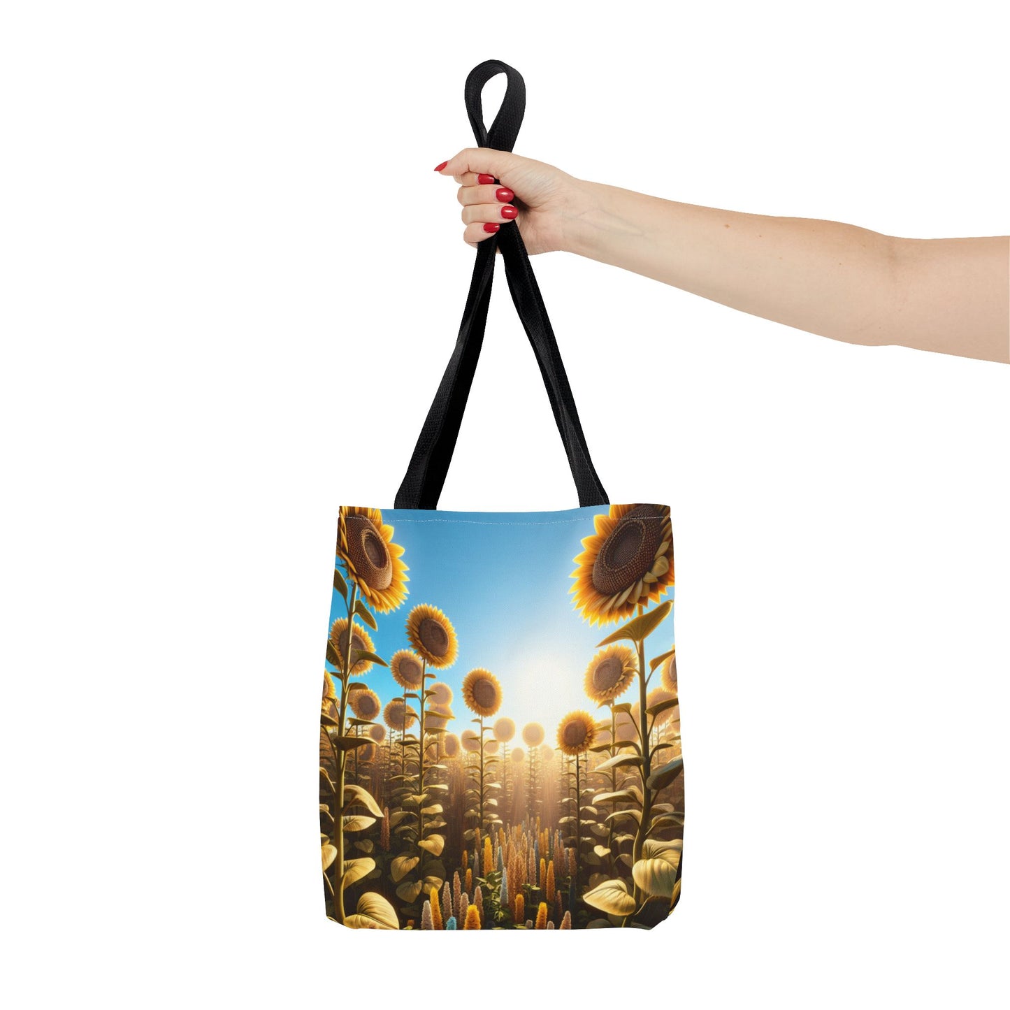 Sunflower Fields Tote Bag - Stylish & Eco-Friendly Transportation for Nature Lovers