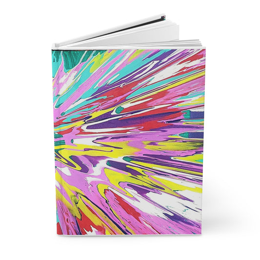 Vibrant Abstract Hardcover Journal - Colorful Design for Creative Minds