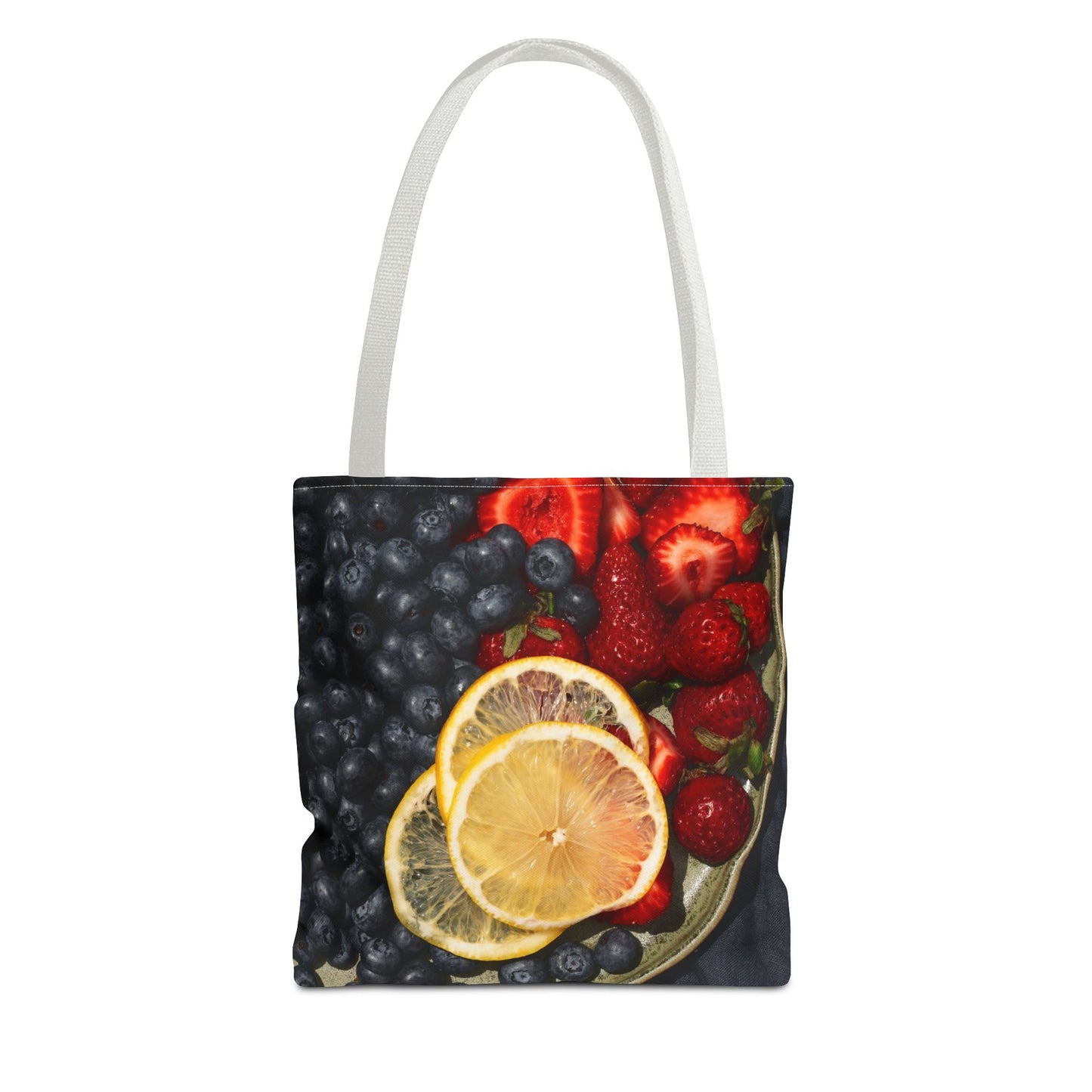 Colorful Fruit Print Tote Bag - Fresh & Fun for Everyday Use