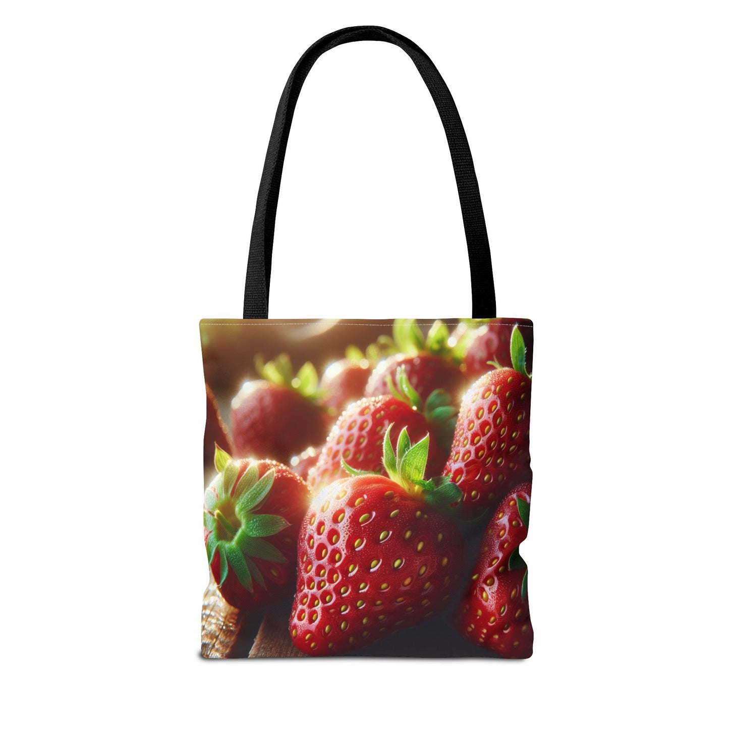 Strawberry Print Tote Bag - Perfect for Farmers' Markets and Everyday Use