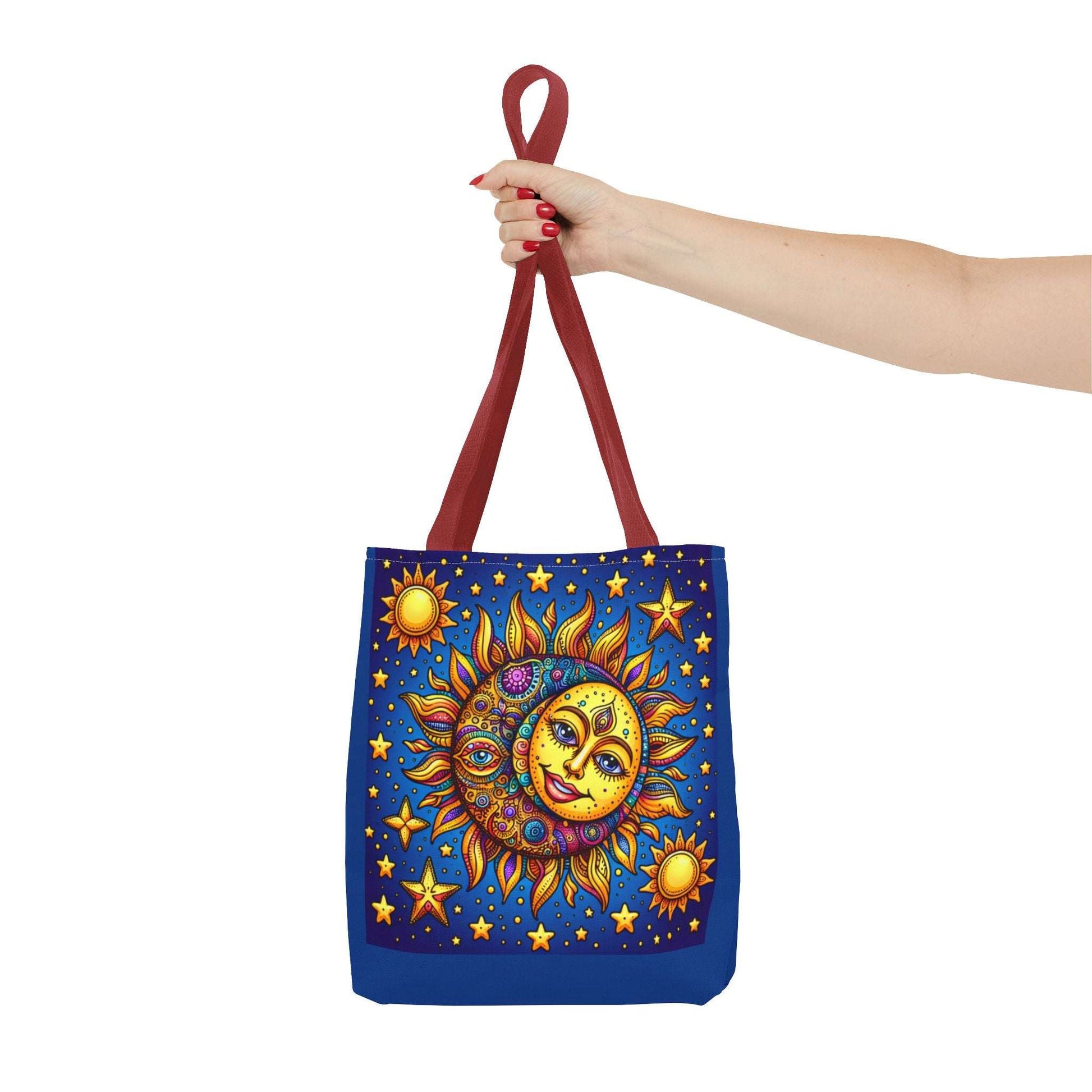 Sun and Moon Boho Tote Bag – Colorful Celestial Design for Every Occasion