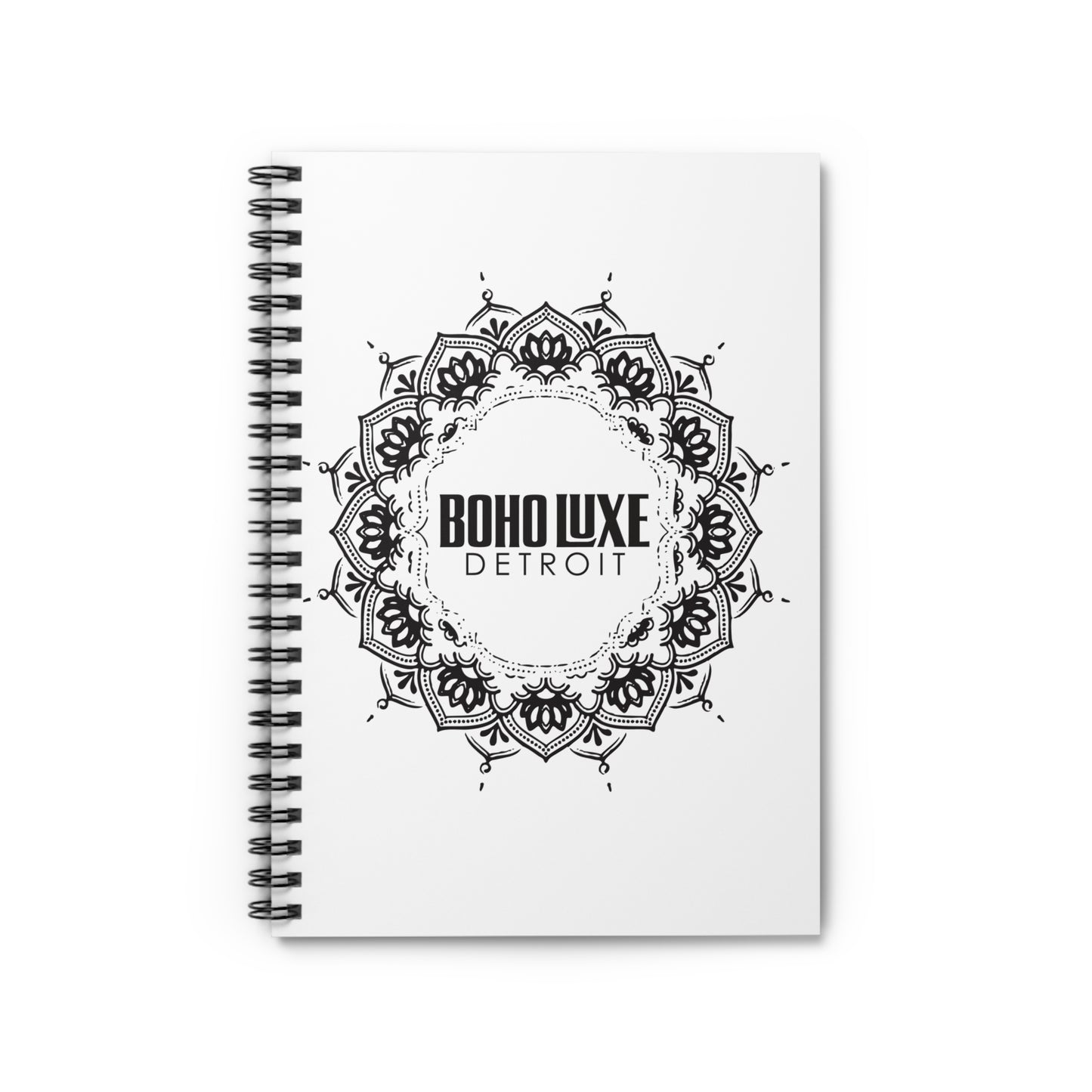 Boho Luxe Detroit Spiral Notebook - Stylish Mandala Design for Creative Minds