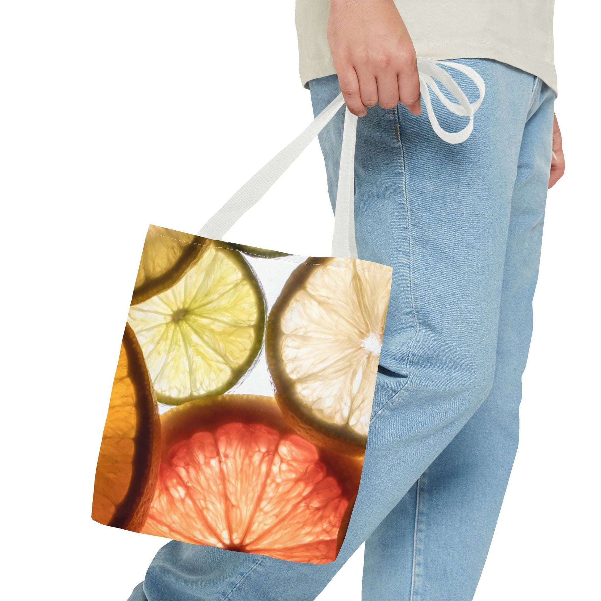 Colorful Citrus Fruits Tote Bag - Eco-Friendly Shopping Tote for Fruit Lovers