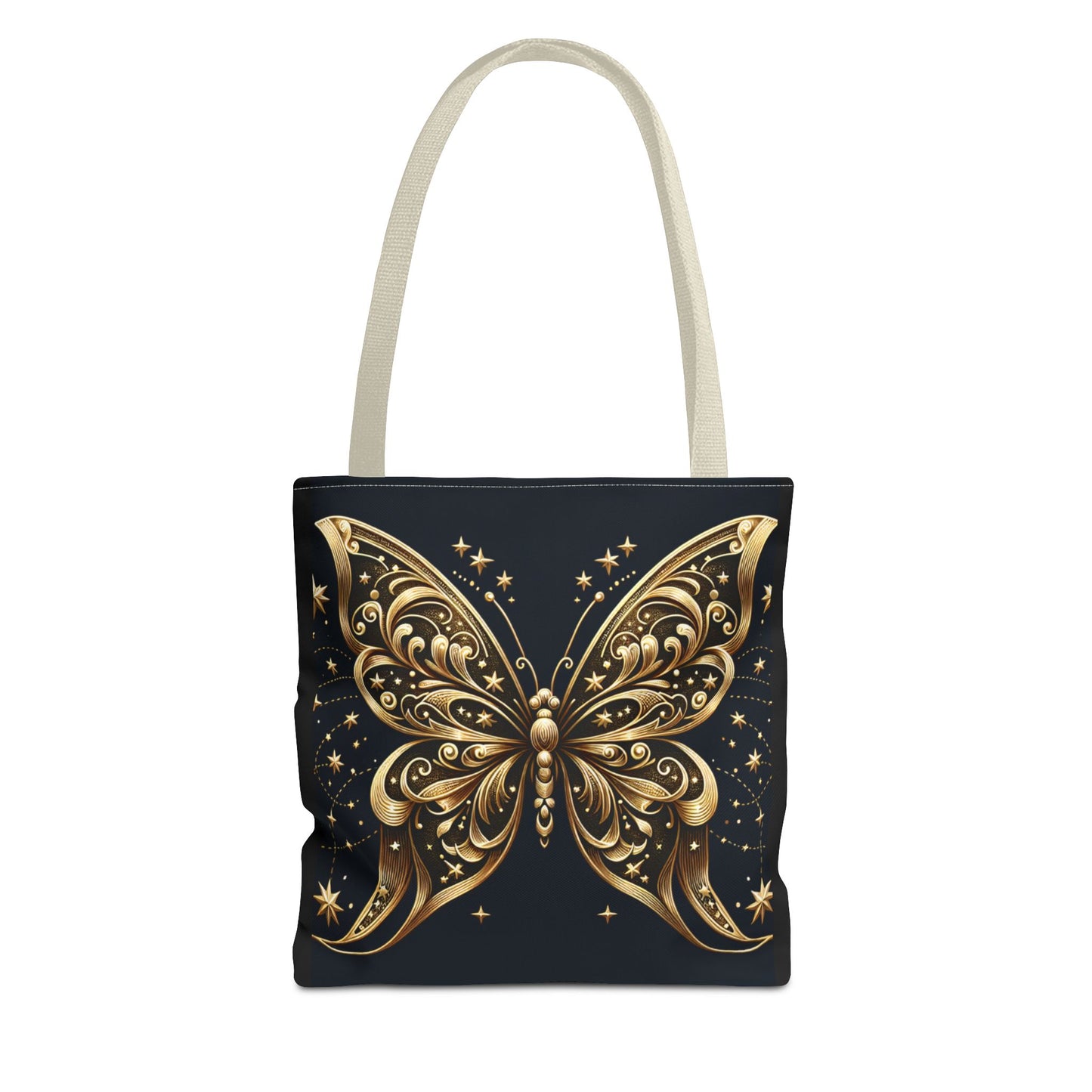 Elegant Golden Butterfly Tote Bag - Perfect for Nature Lovers and Everyday Use