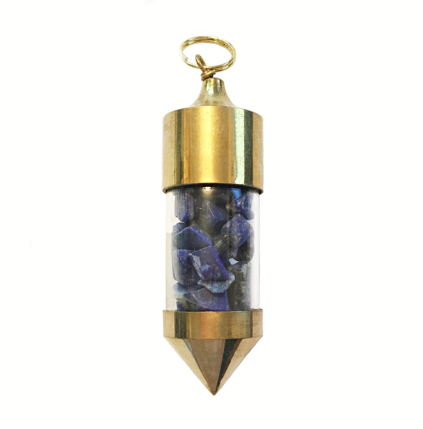 Lapis Lazuli Crystal Bottle Necklace