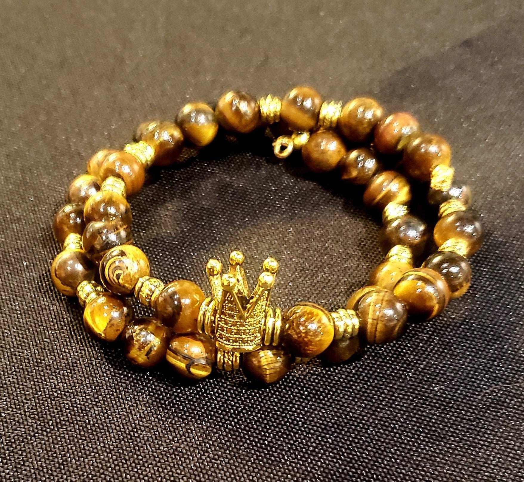 Tigers Eye Crown Bracelet