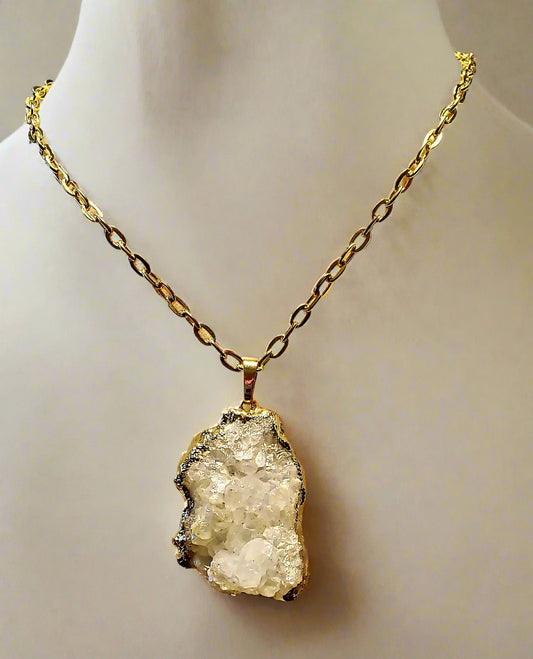 Drusy Cluster Necklace