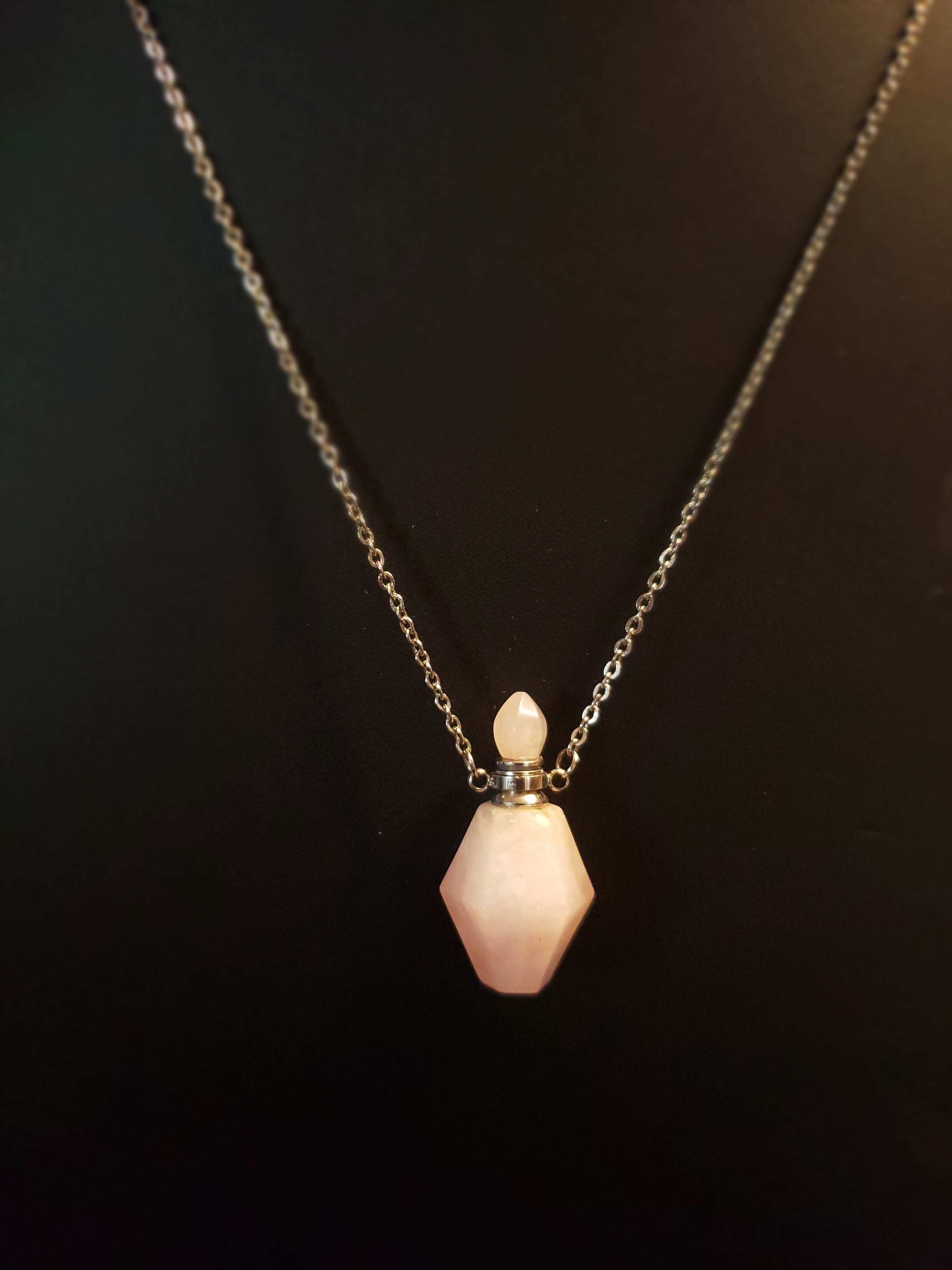 Rose Quartz Crystal Potion Necklace