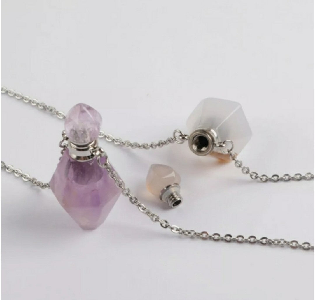 Rose Quartz Crystal Potion Necklace