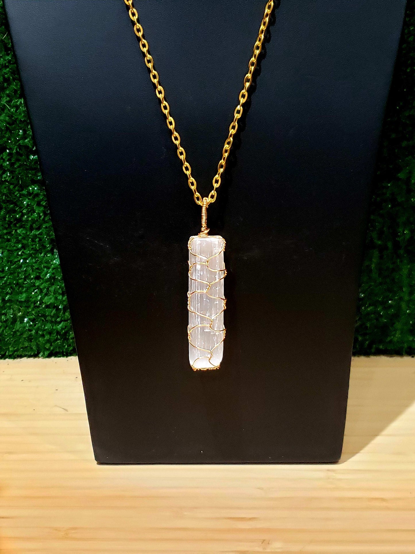 Crystal Selenite Wand Necklace