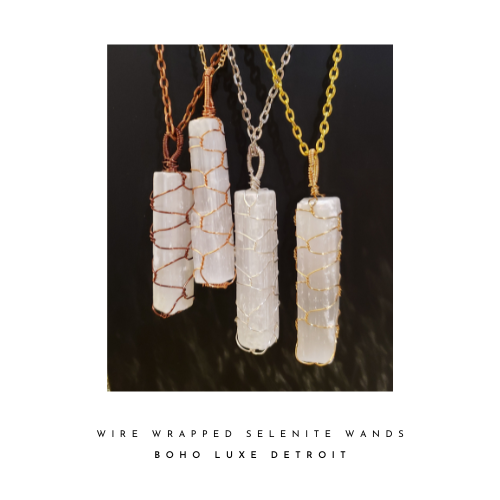 Crystal Selenite Wand Necklace