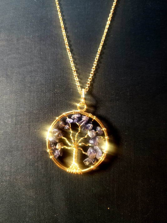 SODALITE TREE OF LIFE NECKLACE