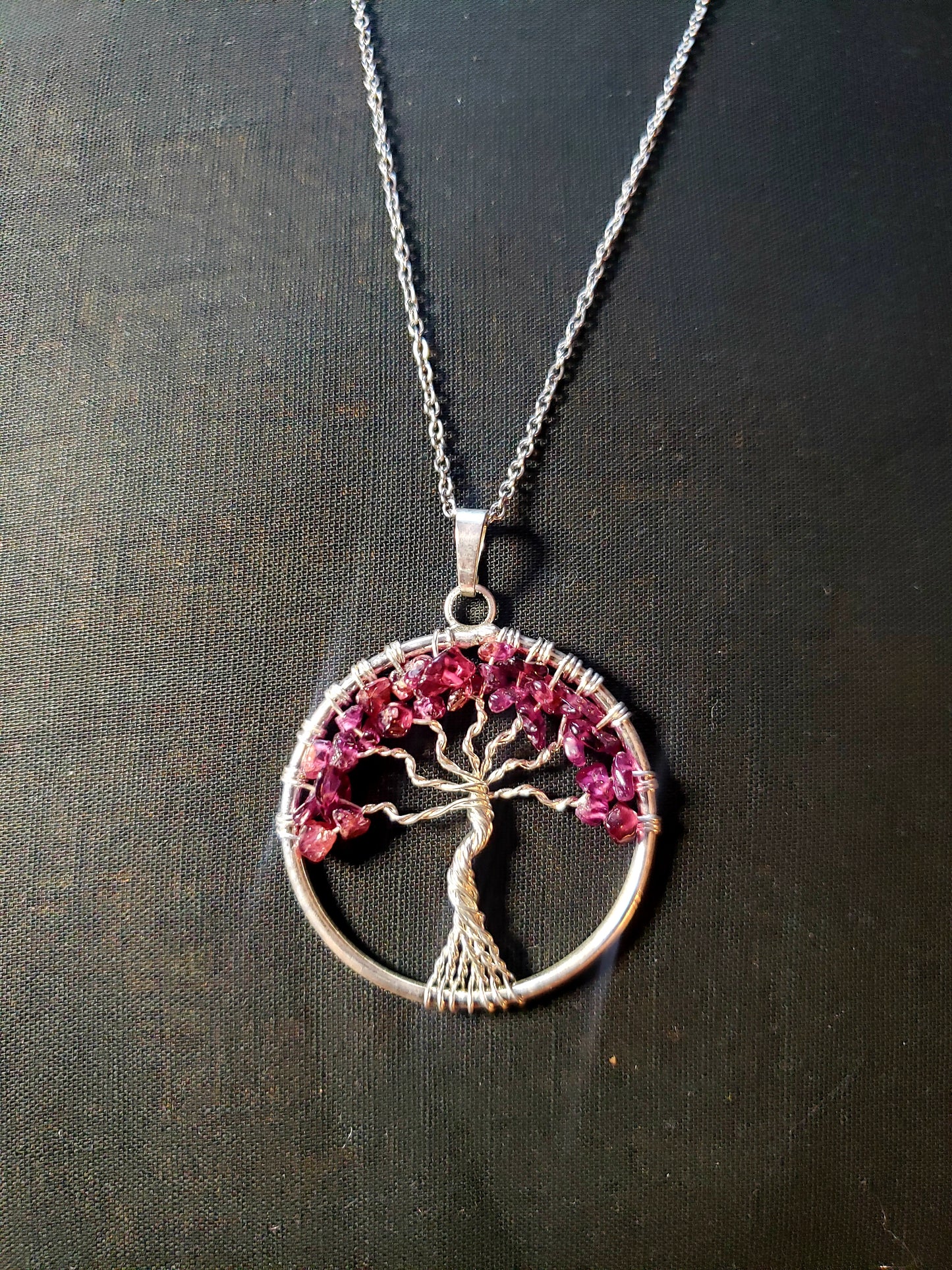 AMETHYST  TREE OF LIFE NECKLACE